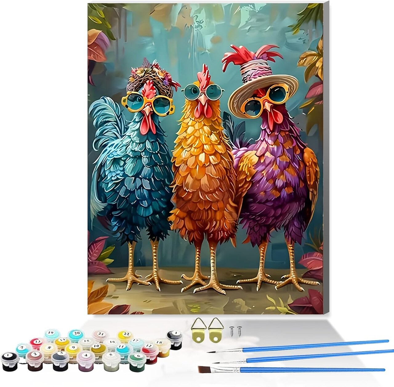 Framed Paint By Number Kits for Adults – DIY Acrylic Paint by Numbers on Canvas for Beginners, Pre-Framed Wall Art Painting Kit for Home Decor & Birthday Gift, 12x16 Inch